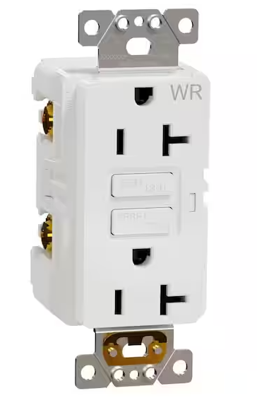 15A GFCI Outlet, TR/WR, LED Indicator, 15Amp, UL Listed, Tamper & Weather Resistant - Lumens Depot