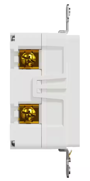 20-Amp 125-Volt Tamper-Resistant Outdoor GFCI Duplex Outlet with Back Wire Clamps, Matte White - Lumens Depot