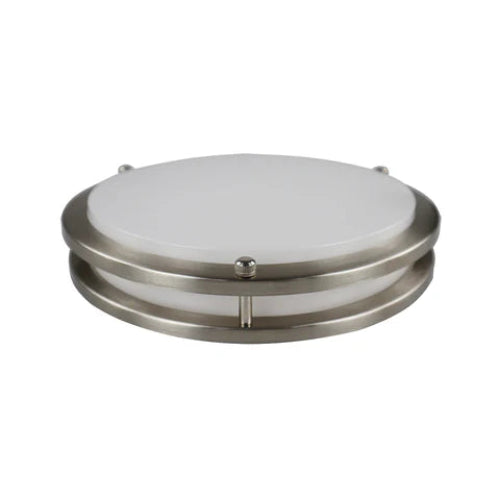 Double Ring LED Flush Mount Ceiling Fixture, 30W, 2250 Lm, 2700K/3K/3500K/4K/5K Adj CCT, 120 VAC, 16in, Triac Dimmable - ETL & ES Listed - Lumens Depot