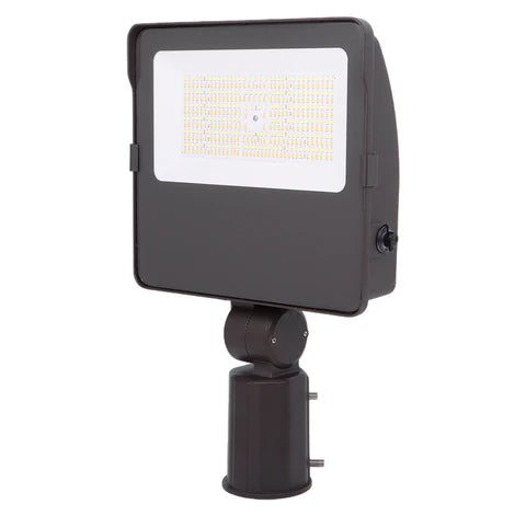 Adjustable Wattage LED Flood Light – 90W/125W/155W - Slip Fitter Mount - Bronze Housing, High Lumen Outdoor Security & Area Lighting - Lumens Depot