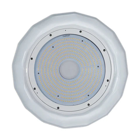 150W NSF LED UFO High Bay Light - 22500 Lumens - 5000K - 120-277V - IP69 Waterproof - PC Lens - UL & DLC Listed - White Housing