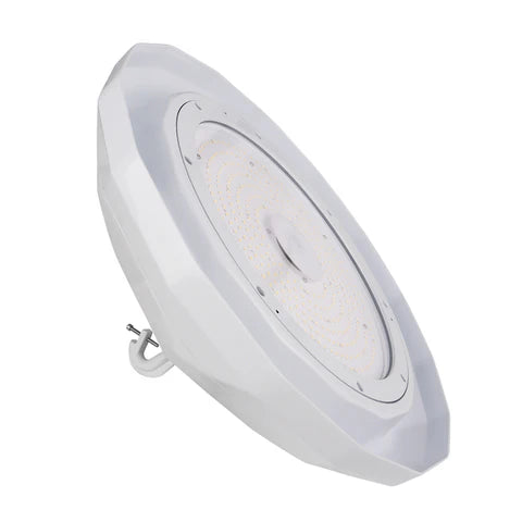 150W NSF LED UFO High Bay Light - 22500 Lumens - 5000K - 120-277V - IP69 Waterproof - PC Lens - UL & DLC Listed - White Housing