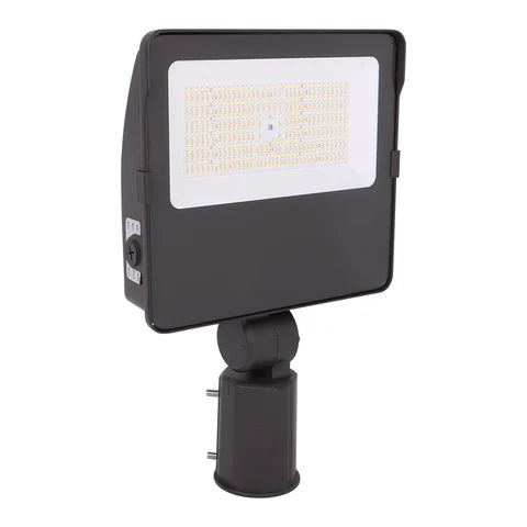 Adjustable Wattage LED Flood Light – 90W/125W/155W - Slip Fitter Mount - Bronze Housing, High Lumen Outdoor Security & Area Lighting - Lumens Depot