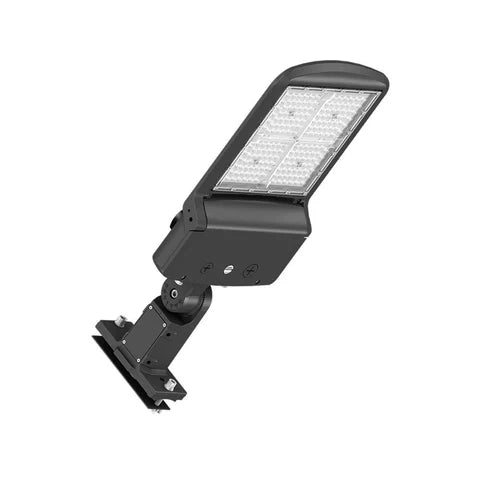 6th Gen Adjustable LED Area Light - 200W/240W300W - Black Housing with Universal Bracket for Versatile Mounting - Lumens Depot