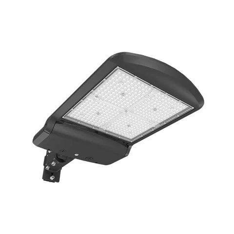 6th Gen Adjustable LED Area Light - 200W/240W300W - Black Housing with Universal Bracket for Versatile Mounting - Lumens Depot