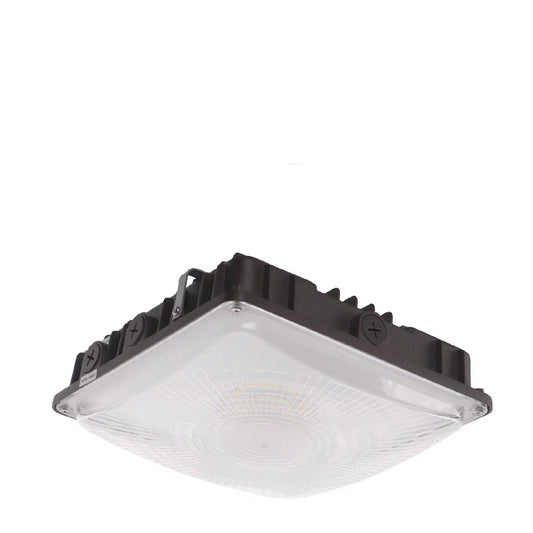 LED Canopy Light – 30W/45W/63W Selectable Wattage – Up to 8,568lm – 4000K/5000K CCT Tunable – DLC 5.1 Premium – Dark Bronze Finish – Surface Mount – Commercial Garage & Canopy Lighting - Lumens Depot