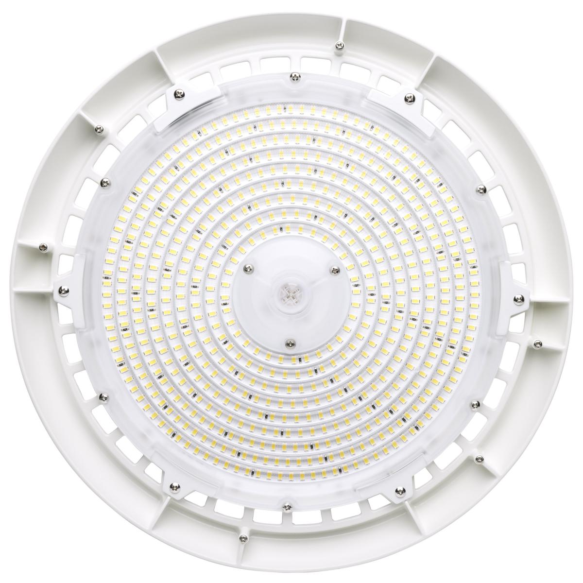 LED UFO High Bay Light, Selectable Watt 150W/120W/100W and CCT 4000K/5000K, 23,100 Lumens, 120-277 VAC - Lumens Depot