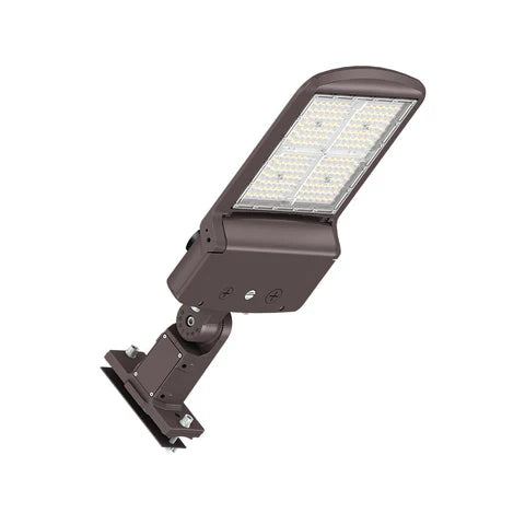 6th Gen Adjustable LED Area Light - 100W/120W/150W - Bronze Housing & Universal Bracket for Outdoor & Commercial Applications - Lumens Depot