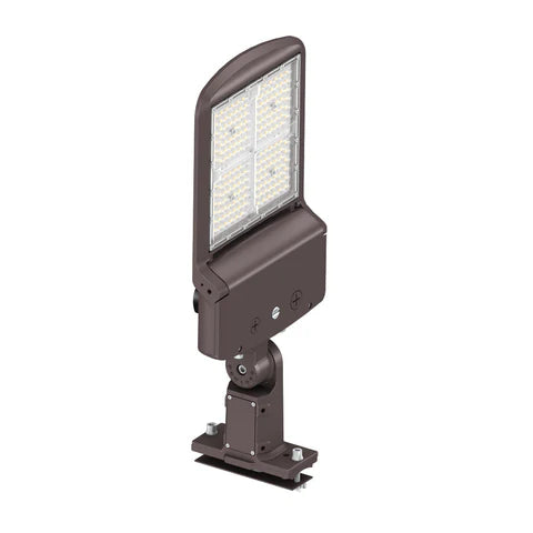 6th Gen Adjustable LED Area Light - 100W/120W/150W - Bronze Housing & Universal Bracket for Outdoor & Commercial Applications - Lumens Depot