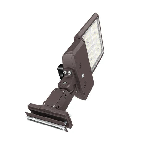 6th Gen Adjustable LED Area Light - 100W/120W/150W - Bronze Housing & Universal Bracket for Outdoor & Commercial Applications - Lumens Depot