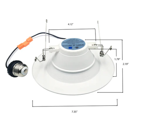 6" Smooth Retrofit Downlight – 1100 Lumens, ETL & Energy - Lumens Depot