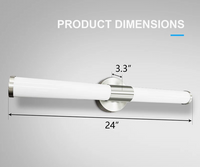 2FT,25W Round LED Vanity Light in White,3CCT Dimmable