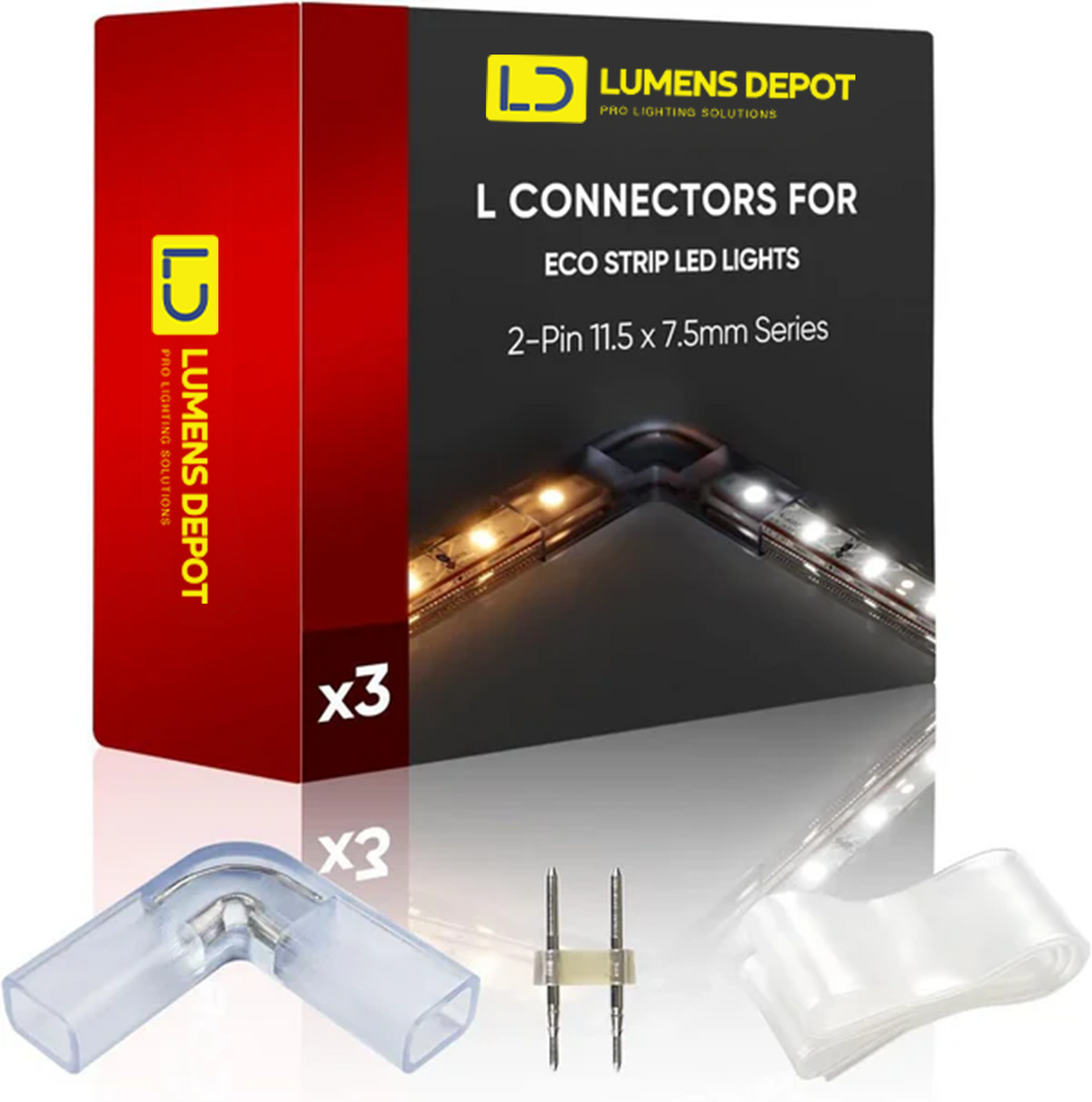 Connector Kit for 110V 11.5x7.5mm ECO LED Strip Lights - Lumens Depot