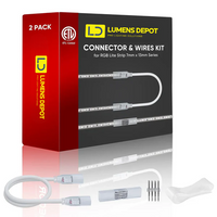 110V 7x13mm RGB LED Lite Strip Connector Kit