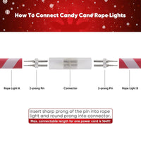 Connector Pack for 110V Candy Cane and Patriotic LED Rope Lights