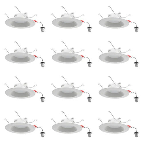 LED Recessed Downlight, 15W, 1050 Lumens, 2700K/3000K/3500K/4000K/5000K Adjustable CCT, 120 VAC, 6inch, Triac Dimmable, ETL & ES Listed - Lumens Depot