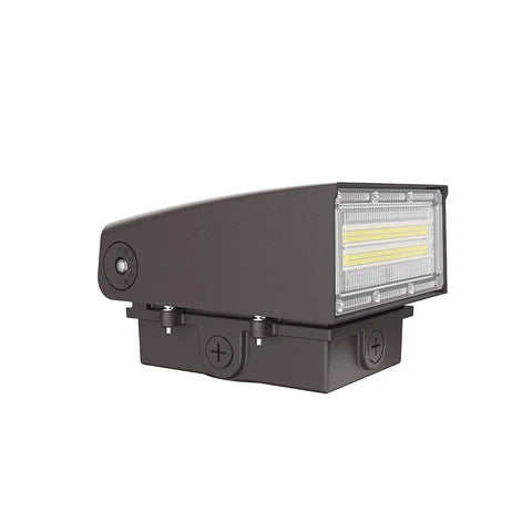 LED Adjustable Wall Pack – 40W-60W-80W-100W - 13,000 Lumens - CCT Selectable 3000K-4000K-5000K - Built-in Photocell - 120-347V - IP65 Waterproof - UL & DLC Listed - Bronze Housing - Lumens Depot
