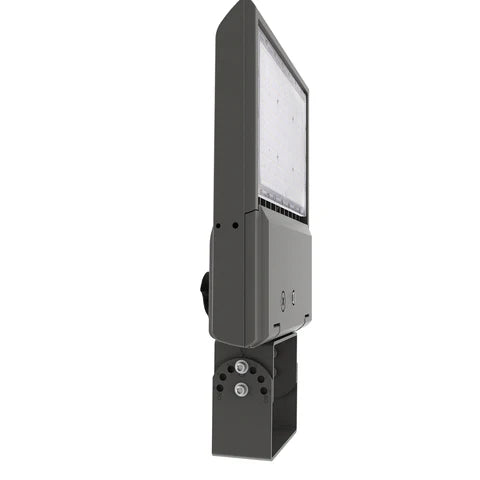 4th Gen Premium LED Area Light - 150W - Grey Housing - Yoke Mount for Outdoor & Commercial Applications - Lumens Depot