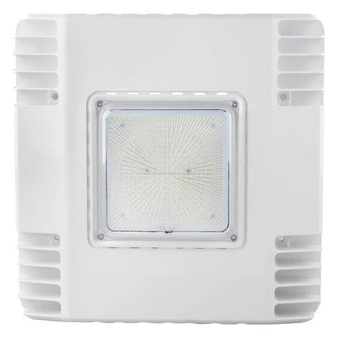 LED Canopy Light - 150W - 22,950 Lumens - 5700K Daylight - IP65 Waterproof - UL & DLC Listed - 120-277V - White Housing - Lumens Depot