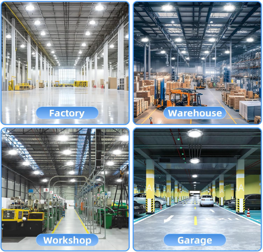 400W UFO LED High Bay Light - 56,000 Lumens, 5000K Daylight, Dimmable, IP65 Waterproof, 120VAC | ETL & DLC Listed - Lumens Depot