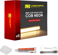 End Cap Pack for 120V Flexible COB LED Neon Rope Light 10x4.5mm