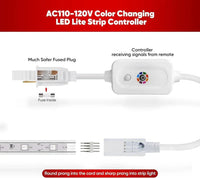 Extra Controller Kit for 110V 7x13mm RGB LED Strip Lights