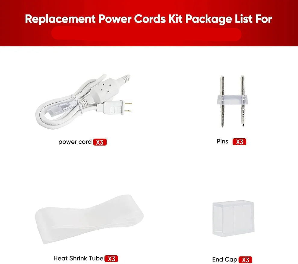 110V Extra Power Cord Pack for 11.5x7.5mm Eco LED Strip - Lumens Depot