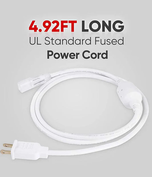 Extra 5ft Power Cord for 110V Led Neon Rope Light Super Bright - Lumens Depot