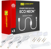 Extra 5ft Power Cord for 110V Led Neon Rope Light Super Bright