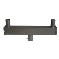 Low Profile Bullhorn with 2 Vertical Tenons at 180° – Dual Fixture Mounting Adapter for Area Lighting