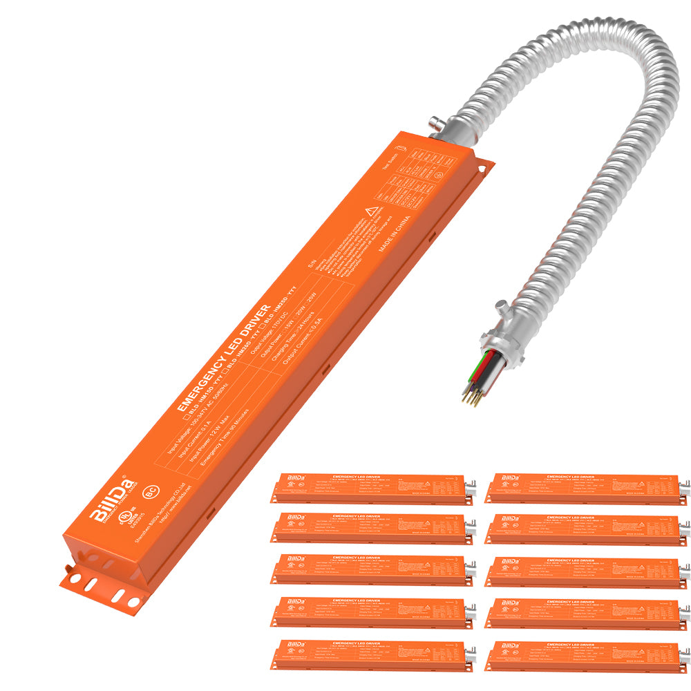 8W Emergency LED Driver – AC120-277V - 90-Min Runtime - DC Side Wiring - Lumens Depot