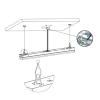 1M Suspension Wire Kit – 2pcs -Hanging Kit for LED High Bay & Linear Fixtures