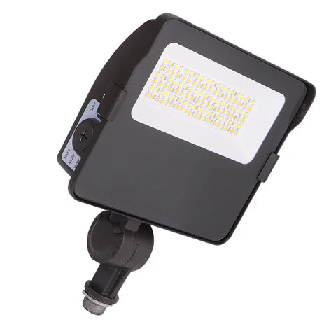 Adjustable Wattage LED Flood Light – 17W/25W/30W - Knuckle Mount - Bronze Housing - High Lumen Outdoor Security & Landscape Lighting - Lumens Depot