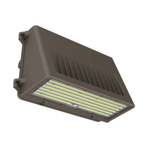 Adjustable Wattage LED Wall Pack 30W 45W 63W 9450 - Lumens Adjustable CCT 3000K 4000K 5000K - 120-277V - Bronze Housing - IP65 - UL DLC Listed - Lumens Depot