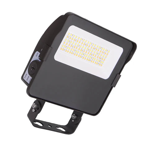 Adjustable Wattage LED Flood Light – 17W/25W/30W - Yoke Mount - Bronze Housing - High Lumen Outdoor Security & Area Lighting - Lumens Depot