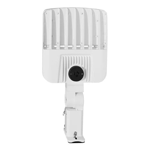 Adjustable LED Area Light - 80W/100W/120W/150W - White Housing - Universal Bracket for Outdoor & Commercial Applications - Lumens Depot