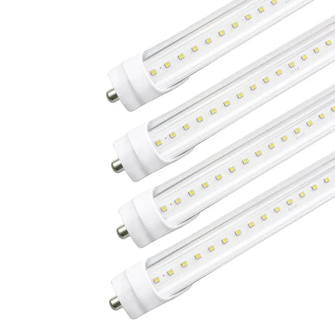 8FT LED T8 Tube - 60W - 7800 Lumens - 6500K Cool White - Clear Lens - Double-Ended Power - ETL Listed - Lumens Depot