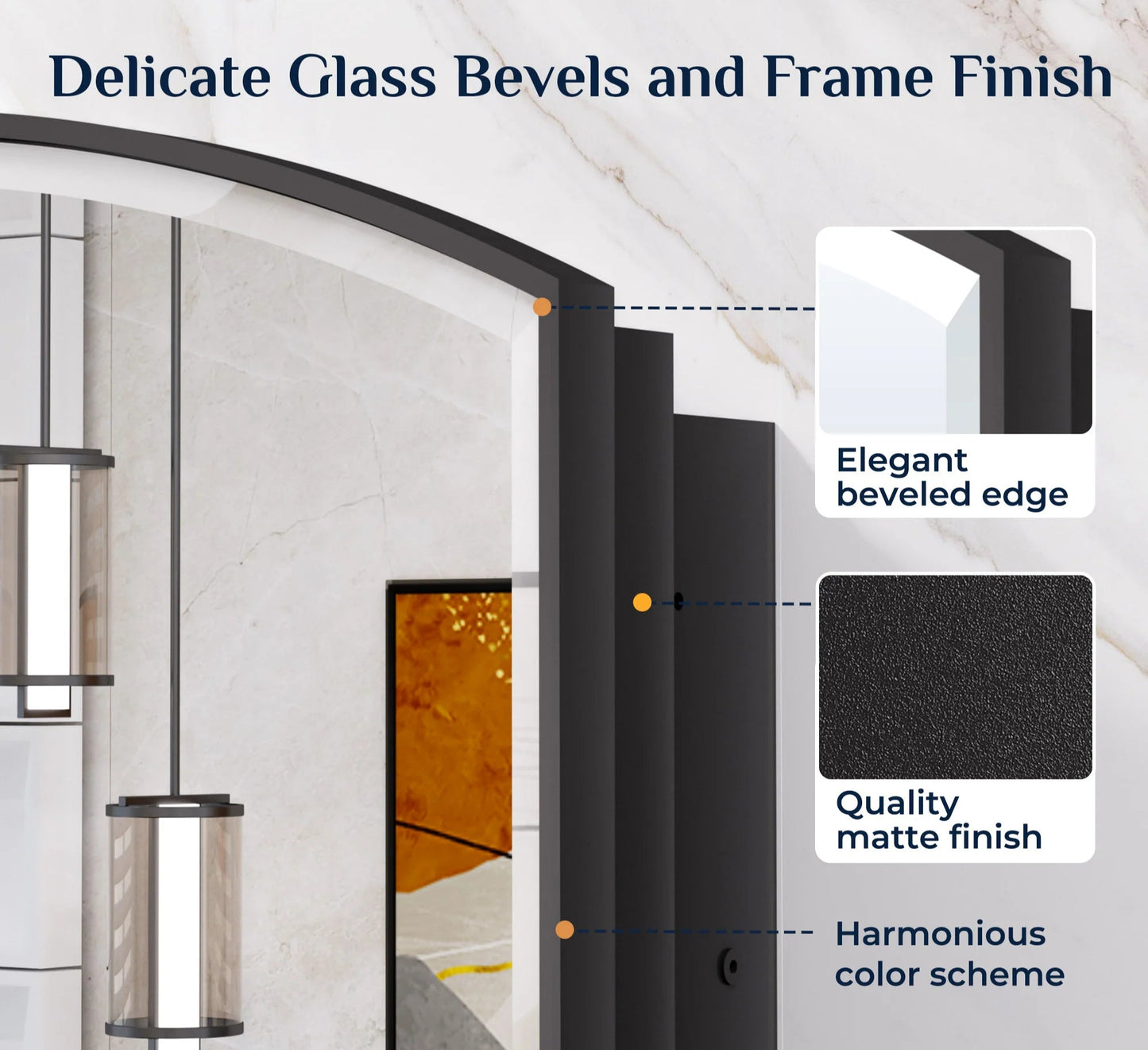 24x36 Inch Arched Black Medicine Cabinet – Wall Mounted or Recessed Bathroom Mirror - Lumens Depot