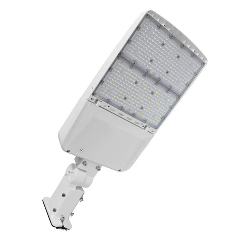 Adjustable LED Area Light - 240W/260W/280W/310W - White Housing - Universal Bracket for Outdoor & Commercial Applications - Lumens Depot