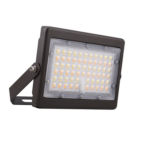 2nd Gen 80W LED Flood Light – U-Shaped Bracket - Bronze Housing – High Lumen Outdoor Security & Area Lighting - Lumens Depot