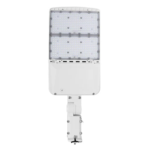 Adjustable LED Area Light - 240W/260W/280W/310W - White Housing - Universal Bracket for Outdoor & Commercial Applications - Lumens Depot