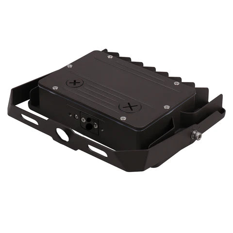 2nd Gen 80W LED Flood Light – U-Shaped Bracket - Bronze Housing – High Lumen Outdoor Security & Area Lighting - Lumens Depot