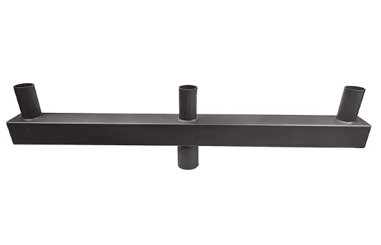 Low Profile Bullhorn with 3 Vertical Tenons at 180° – Heavy-Duty Pole Adapter for LED Area Lights - Lumens Depot
