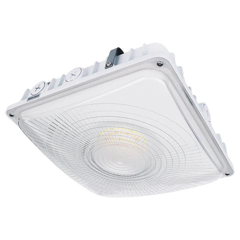 LED Parking Garage Light - 30W/45W/63W Adjustable - 8,505 Lumens - CCT Selectable 4000K/5000K - IP65 Rated - UL & DLC Listed - 120-277V - White Housing - Lumens Depot