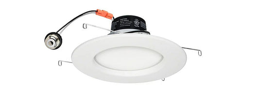 6 inches LED Baffle Retrofit Downlight – 14W, 1100 Lumens, 120V,5000K Daylight Smooth Trim,Dimmable - Lumens Depot