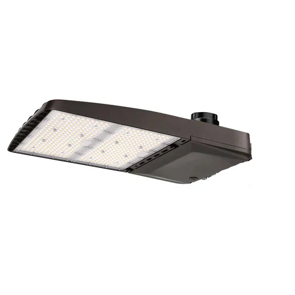 LED Area Light – 240W/260W/280W/310W Selectable Wattage – Up to 46,500lm – 5000K Daylight – Shorting Cap Included – DLC 5.1 Premium – Dark Bronze – Outdoor Commercial Lighting - Lumens Depot