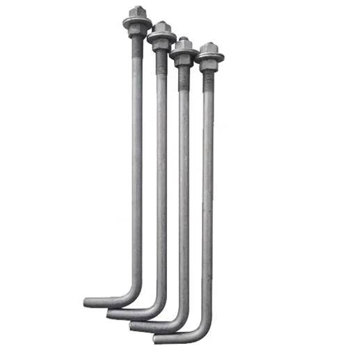 Galvanized Steel Anchor Bolts for Light Poles - Pre-drilled, Rust-Resistant (Round/Square) - Lumens Depot