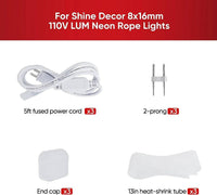 Extra 5ft Power Cord for 110V Led Neon Rope Light Super Bright