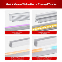 3.3FT Aluminum Channel Track for 12V/24V Silicone Neon LED Strip Lights