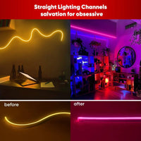3.3FT Aluminum Channel Track for 12V/24V Silicone Neon LED Strip Lights